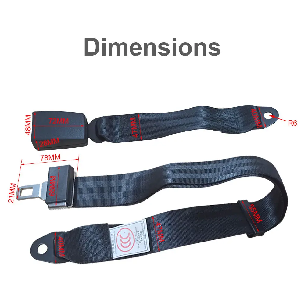 2 Point Retractable Adjustable Seat Lap Sash Belt Strap Suitable For Car Truck Set - Image 4