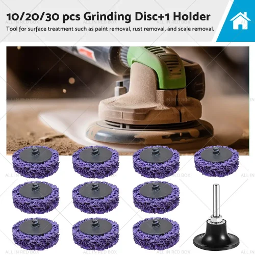 10/20/30x 50mm Poly Strip Disc Wheel Suitable For Angle Grinder Paint & Rust Removal