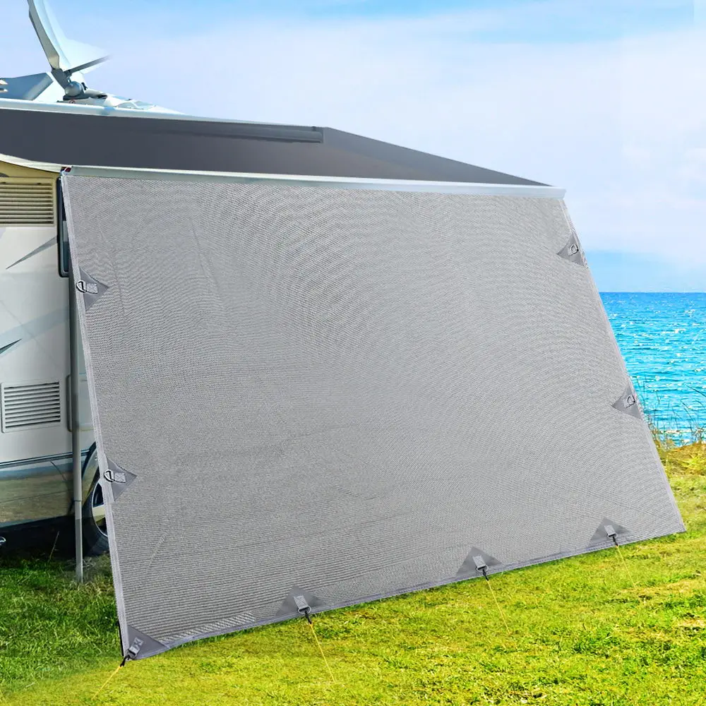 NNEDSZ Caravan Privacy Screens 1.95m Roll Out Awning End Wall Side Sun Shade - Image 4
