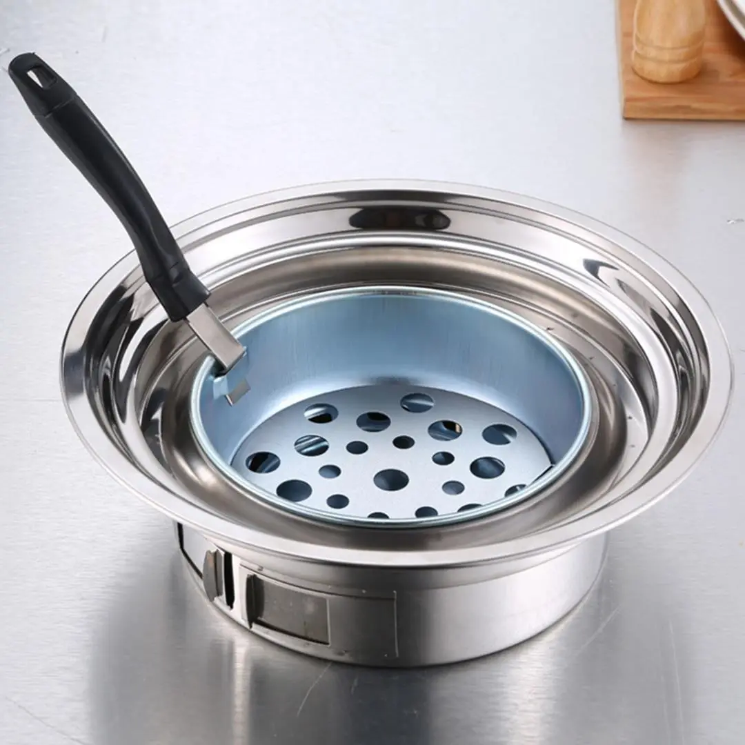 SOGA BBQ Grill Stainless Steel Portable Smokeless Charcoal Grill Home Outdoor Camping - Image 2