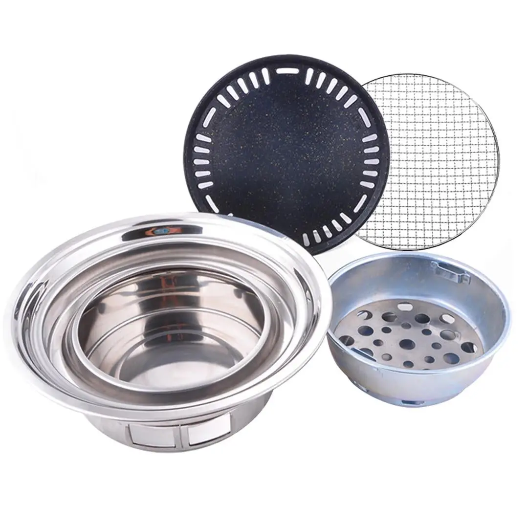 SOGA BBQ Grill Stainless Steel Portable Smokeless Charcoal Grill Home Outdoor Camping - Image 4