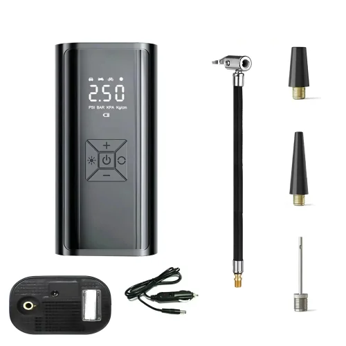 120W Wireless Handheld Air Compressor Portable Digital Tire Inflator Black