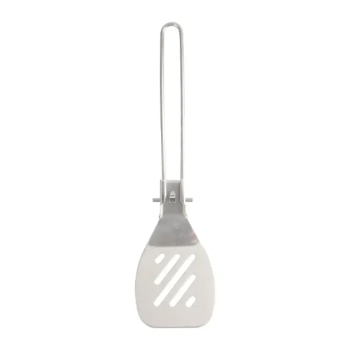Silver 304 Stainless Steel Folding Camping Spatula - 2 Pack Compact & Portable Outdoor Cooking Utensils