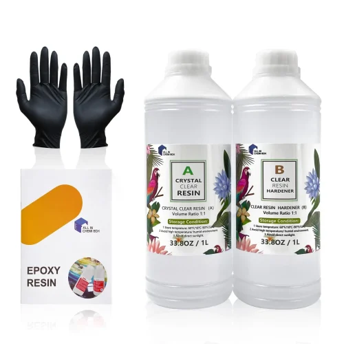 2L Epoxy Resin 1:1 AB Kit Suitable For Art DIY UV Crafts Glass & Water Clear Coating