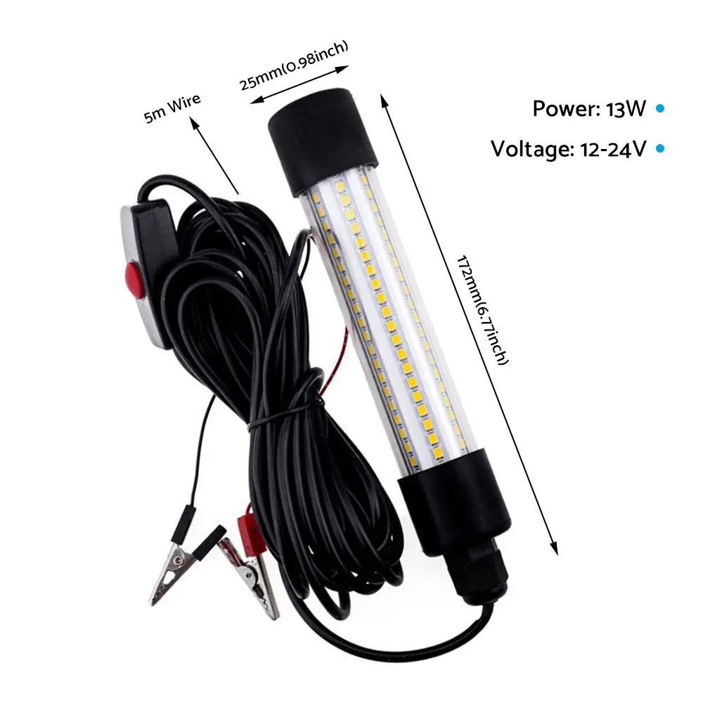 Buy MAXCOOL 12V LED underwater fishing light stick with 5m wire for squid, fish, and prawn lure lighting Products On Sale Aus