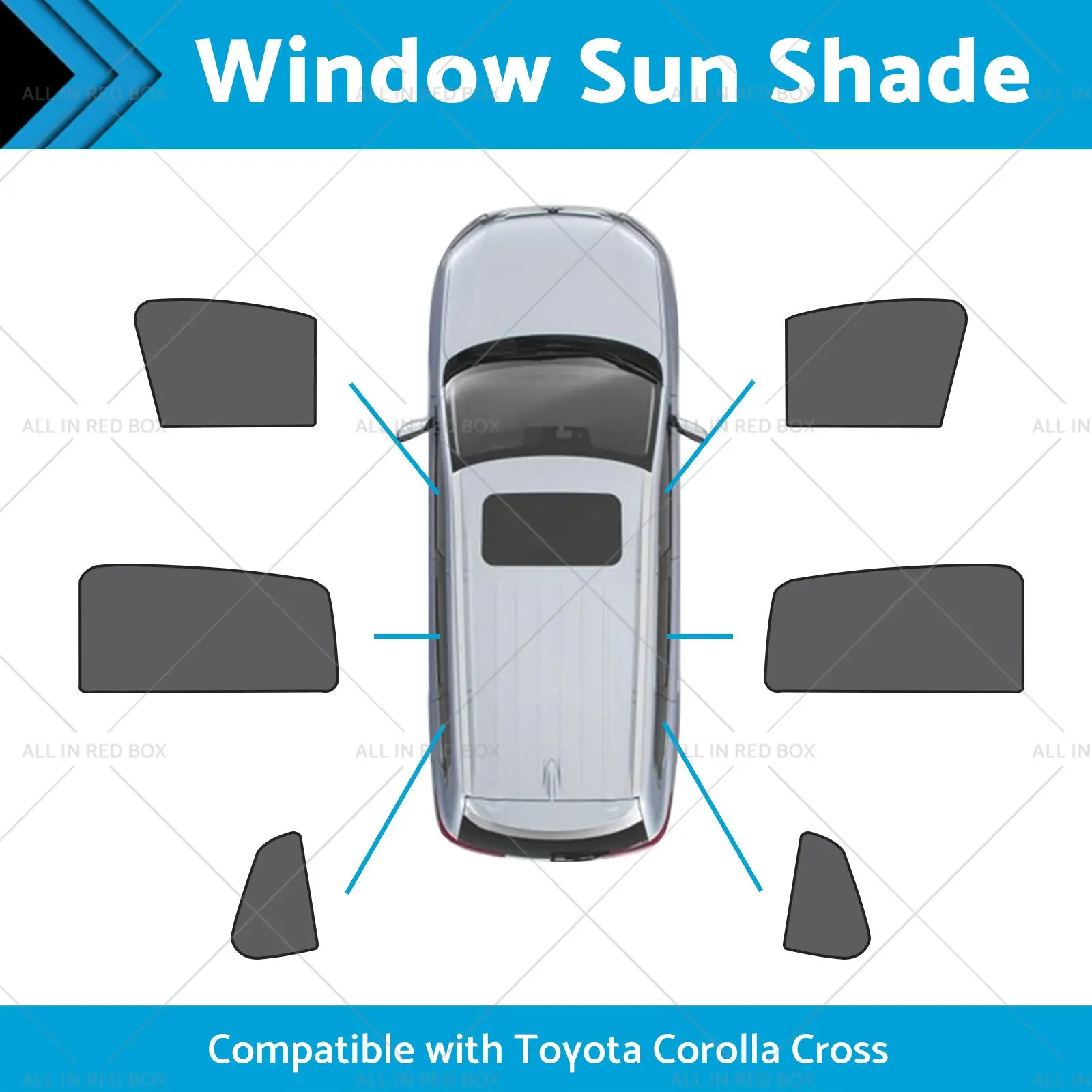 Front & Rear Window Magnetic Mesh Sun Shade Suitable For Toyota Corolla Cross - Image 2
