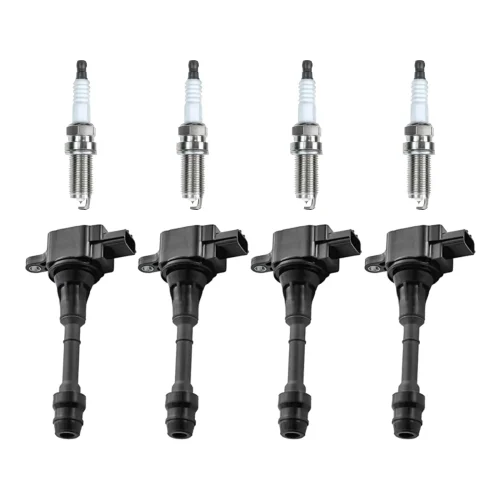4x Ignition Coils & 4x Spark Plugs Suitable For Nissan X-Trail T30 2001-2007, Ref. 22448-8H315
