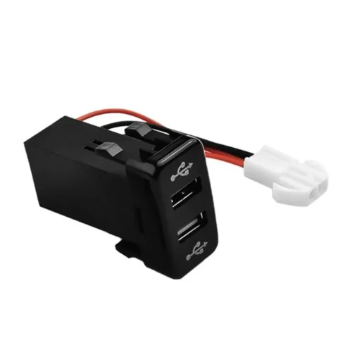 Dual USB Socket Audio Charger Suitable For Toyota Hilux / Prado / Land Cruiser 100 / 120 Series