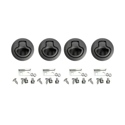 Buy 4-pack MAXCOOL round flush pull slam hatch latch door locks with mounting hardware for RV marine boat caravan Products On