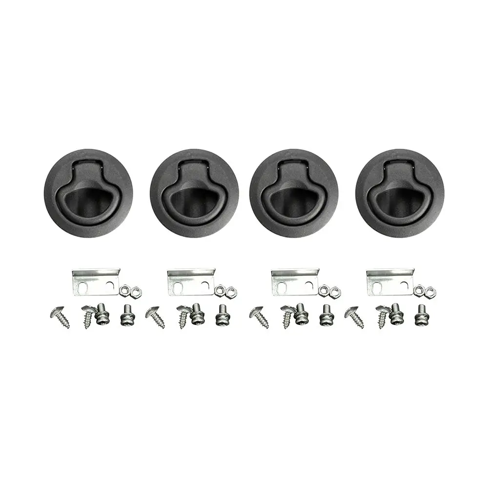 Buy 4-pack MAXCOOL round flush pull slam hatch latch door locks with mounting hardware for RV marine boat caravan Products On