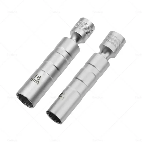 14/16mm Thin Wall Magnetic Swivel Spark Plug Socket 12 Point Removal Tool Suitable For Automotive Engine Maintenance