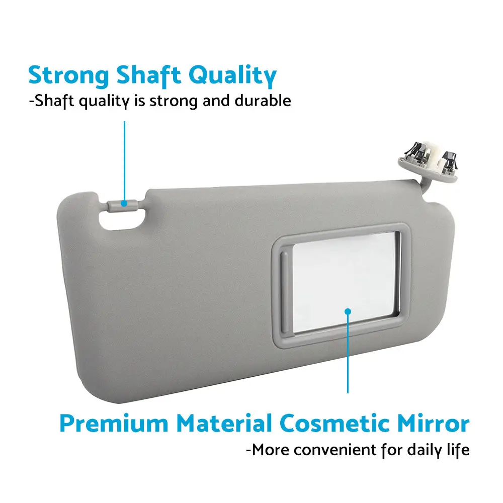 Right Side Gray Sun Visor Suitable For Toyota Kluger 2008-13 W or Vanity Light - Image 5