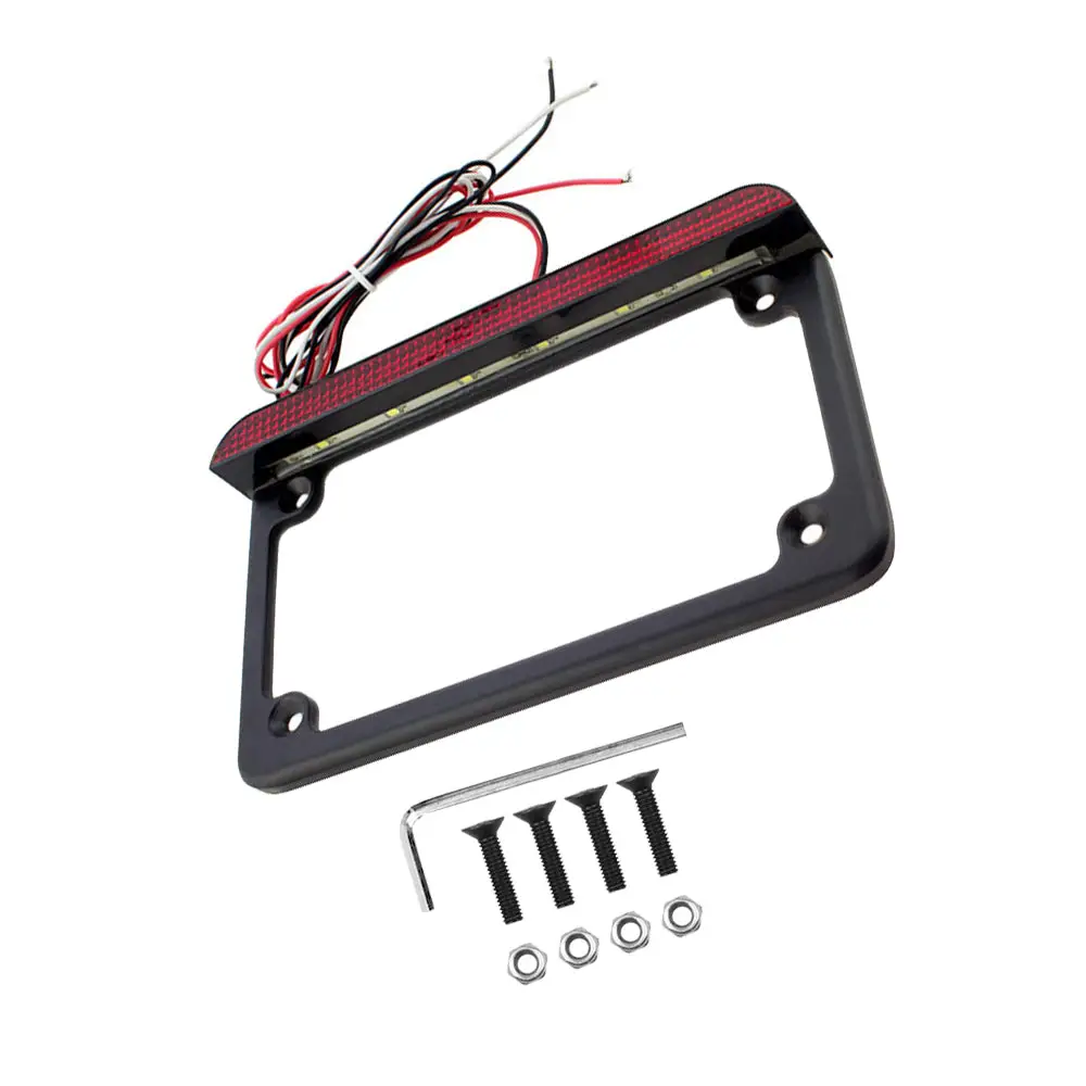 Motorcycle License Plate Frame Bracket With LED Brake Light Suitable For Harley-Davidson - Image 2