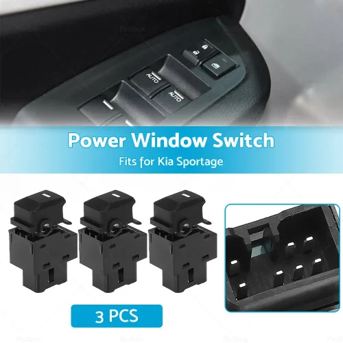 3x Passenger Side Power Window Switch 93580-3W000 Fit For Kia Sportage 2010-2015