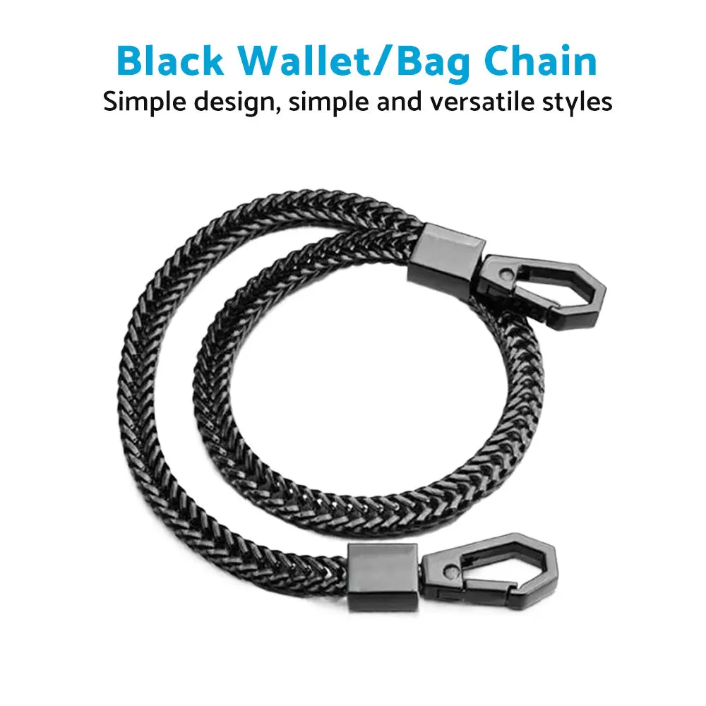 NEW Alloy Black Link Biker Trucker Punk Wallet Chain 16inch 40cm Long - Image 2