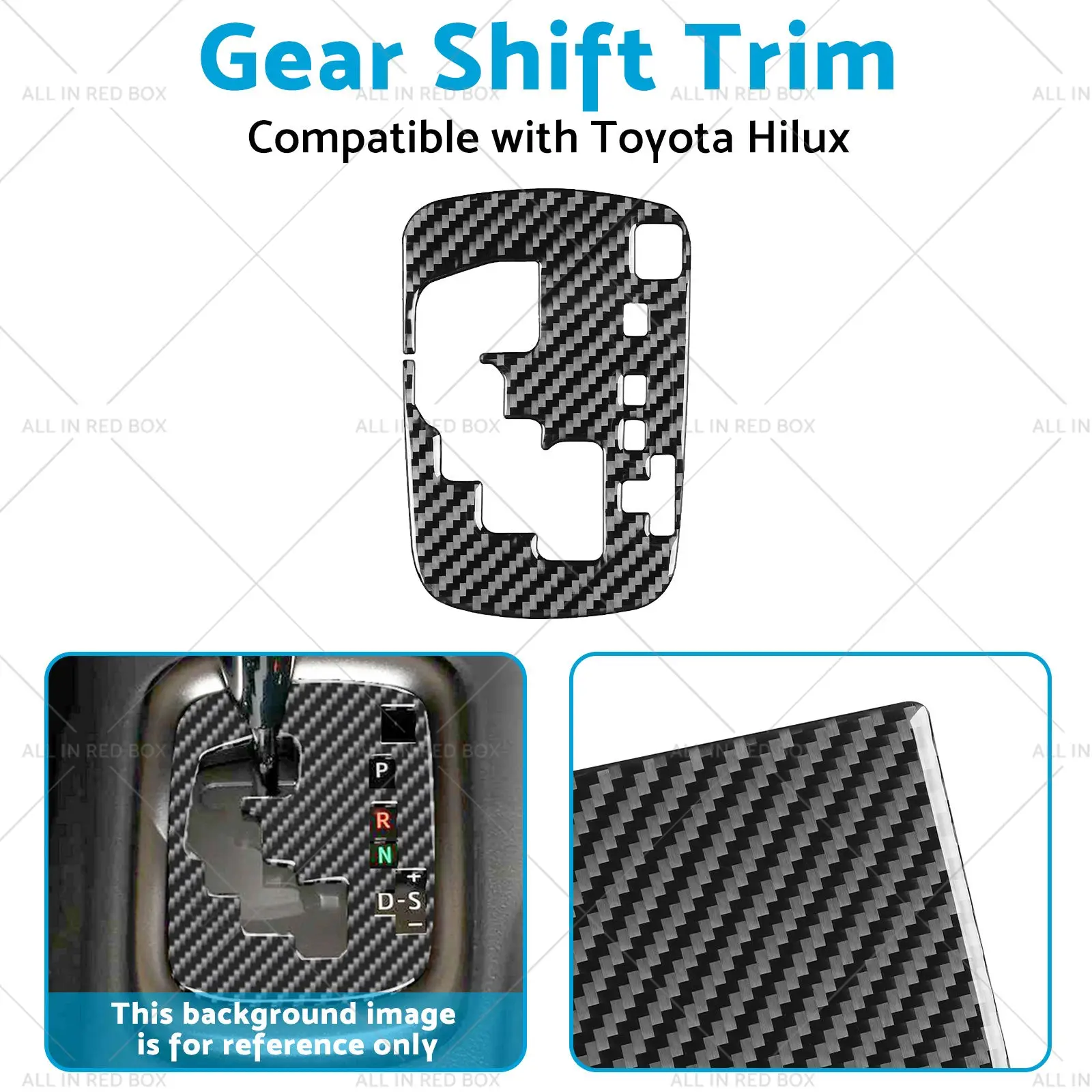 Carbon Fiber Gear Shift Sticker Trim Suitable For Toyota Hilux Revo 15-23 RHD - Image 3