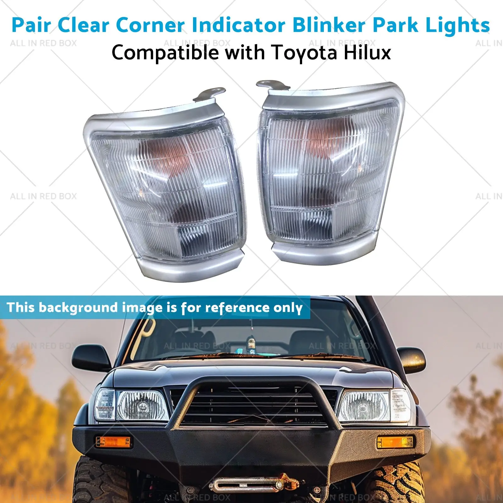 Buy clear corner indicator blinker park lights for 97-01 Toyota Hilux by Kaka Auto Parts with durable clear lens Products On