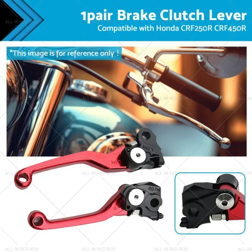 Pair Pivot Brake Clutch Lever Red Suitable For Honda CRF250R CRF450R 2007-2012