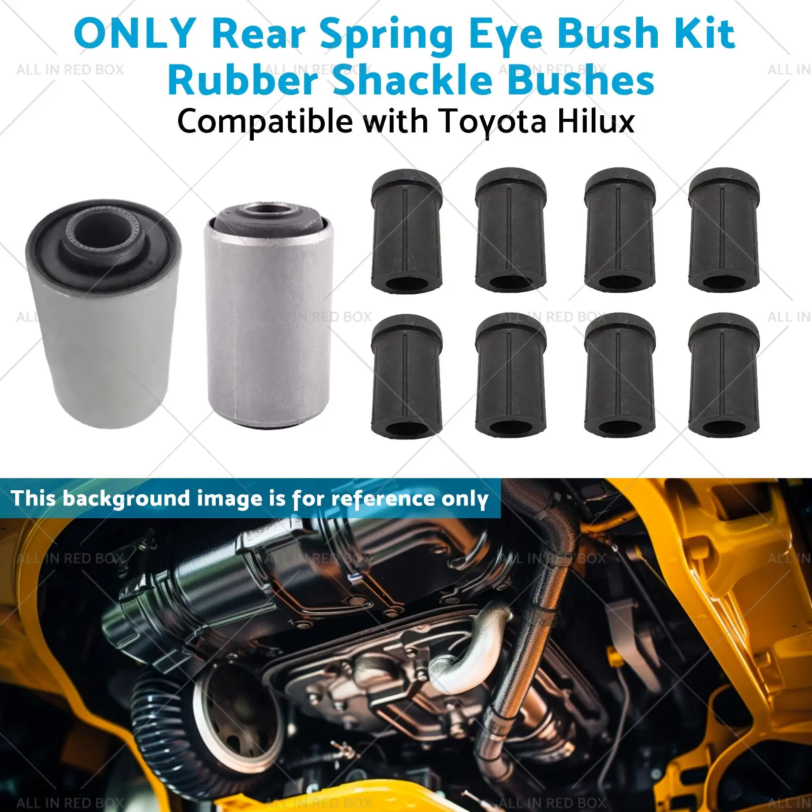Buy Rear Spring Eye Bush Kit rubber shackle bushes for 91-04 Toyota Hilux by Kaka Auto Parts Products On Sale Australia with