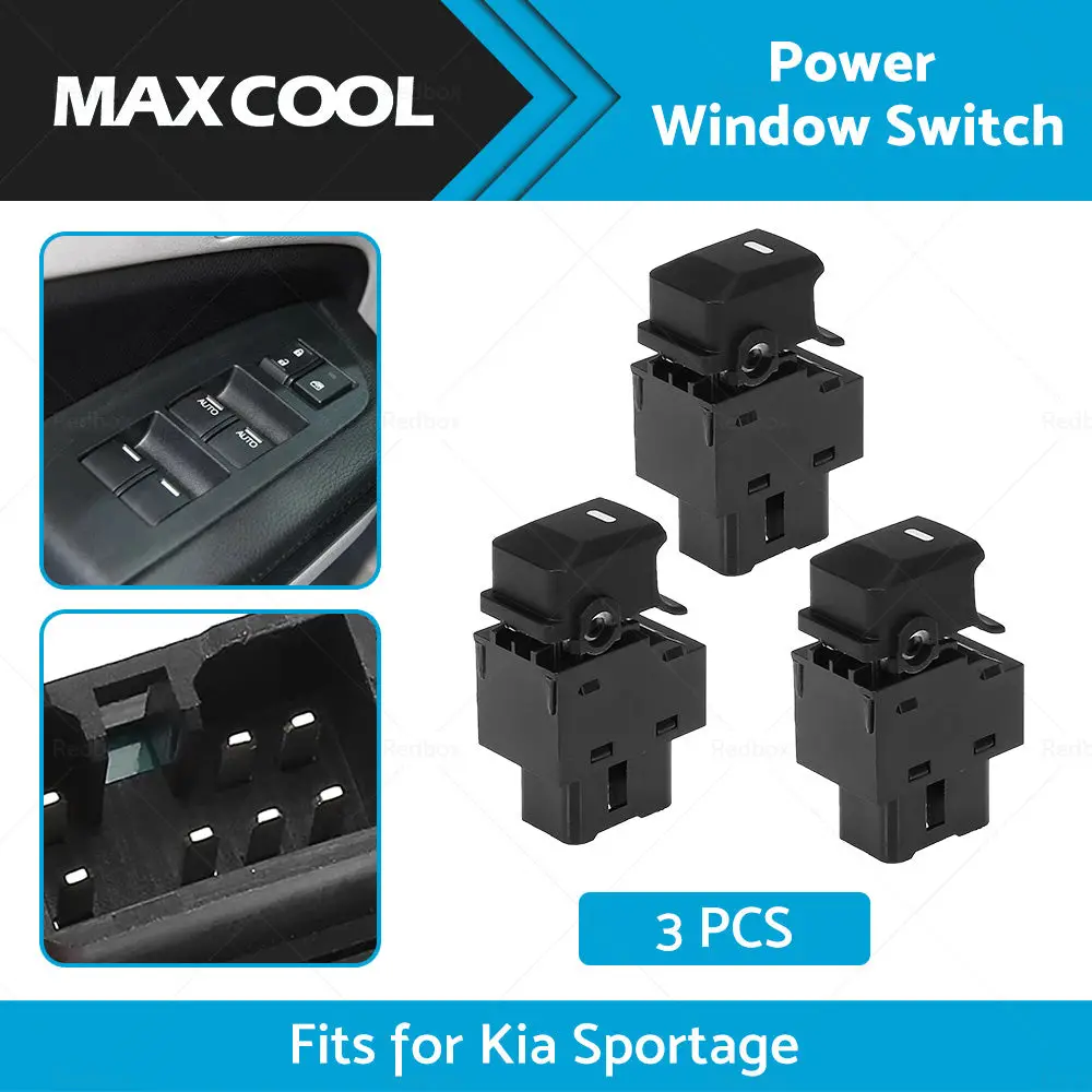 3x Passenger Side Power Window Switch 93580-3W000 Fit For Kia Sportage 2010-2015 - Image 3