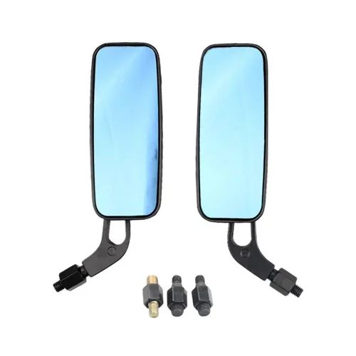 Motorcycle Mirrors Pair 8mm 10mm Thread Suitable For Chopper Cruiser Bobber Cafe Racer