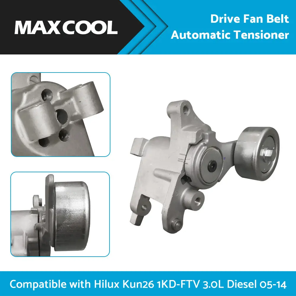 Drive Fan Belt Tensioner Suitable For Hilux KUN25 KUN26 1KD-FTV 3. 0 Diesel 05-14 - Image 2