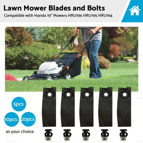 5/10/20x Lawn Mower Blades and Bolts For Honda19 Mowers HRU196 HRU195 HRU194