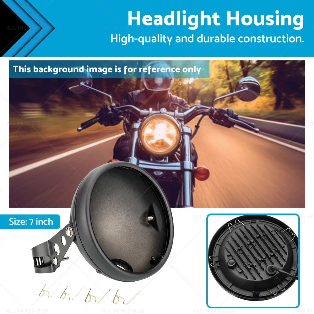 Buy 7 inch Maxcool motorcycle headlight bulb bucket housing bracket suitable for Harley with durable construction Products On