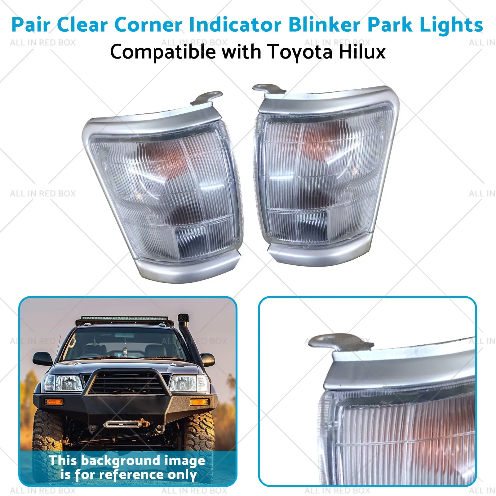Buy clear corner indicator blinker park lights pair for 97-01 Toyota Hilux by Kaka Auto Parts Products On Sale Australia