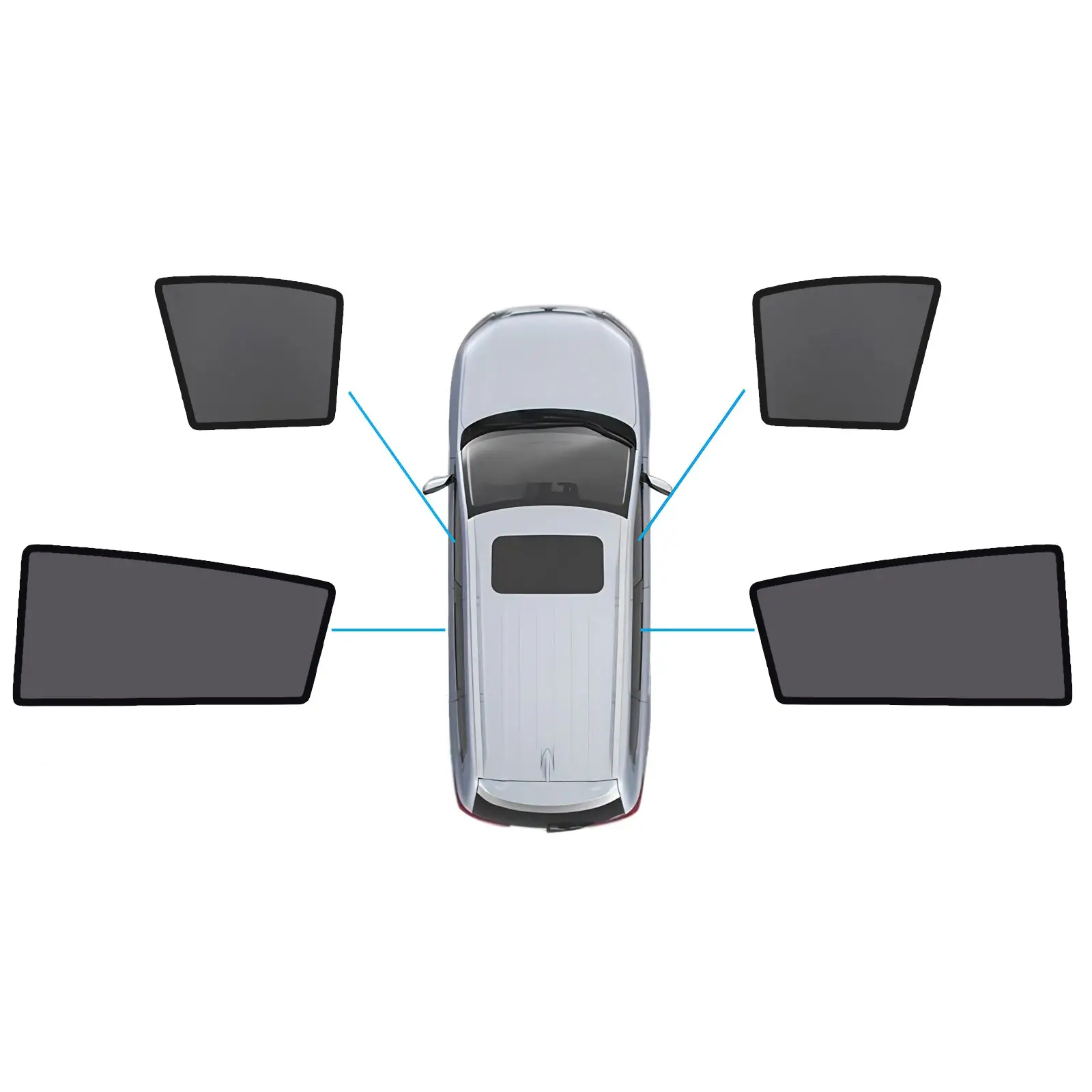 Magnetic Sun Shades Front Windows Suitable For Nissan Tiida C11 Hatch 2004-2010 - Image 8