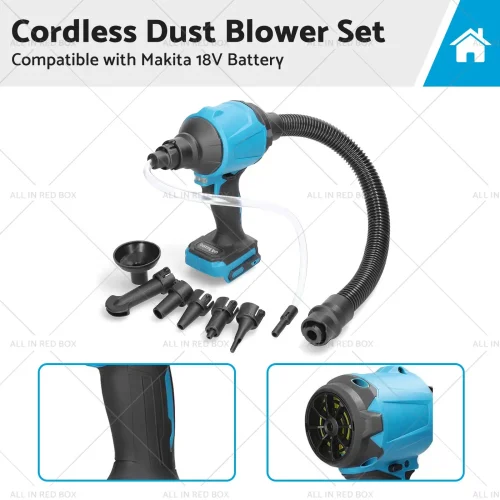 For Makita 18V Battery Cordless Air Duster Dust Blower Inflator Vacuum Cleaner