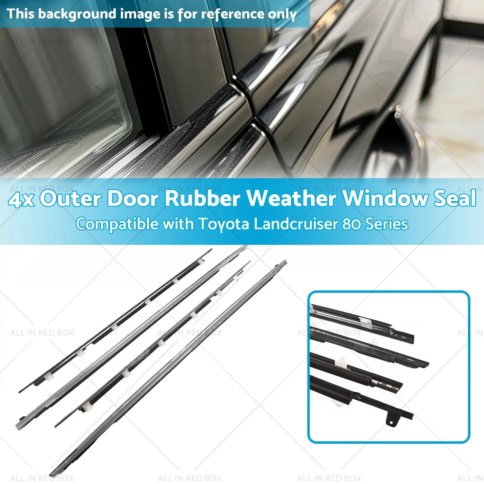 Outer Door Rubber Weather Window Seal Suitable For Toyota Landcruiser 80 Series - Image 3