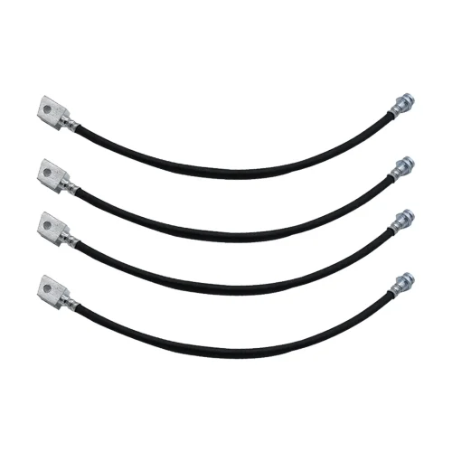 4PCS Extended Brake Line Hoses Braided Suitable For Nissan Patrol GQ GU Y60 Y61