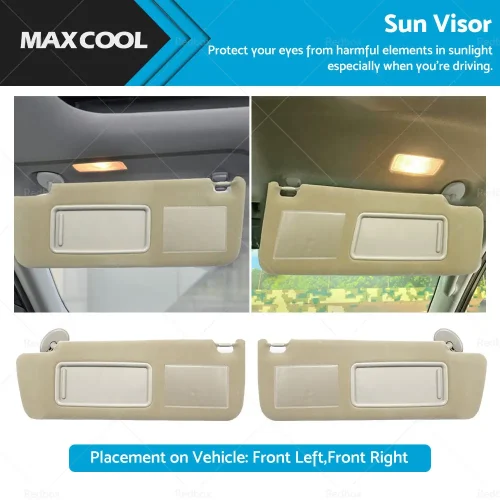 Sun Visor Pair Left & Right Suitable For Toyota Prado TRJ120 RZJ120 LJ120 KZJ120 KDJ120
