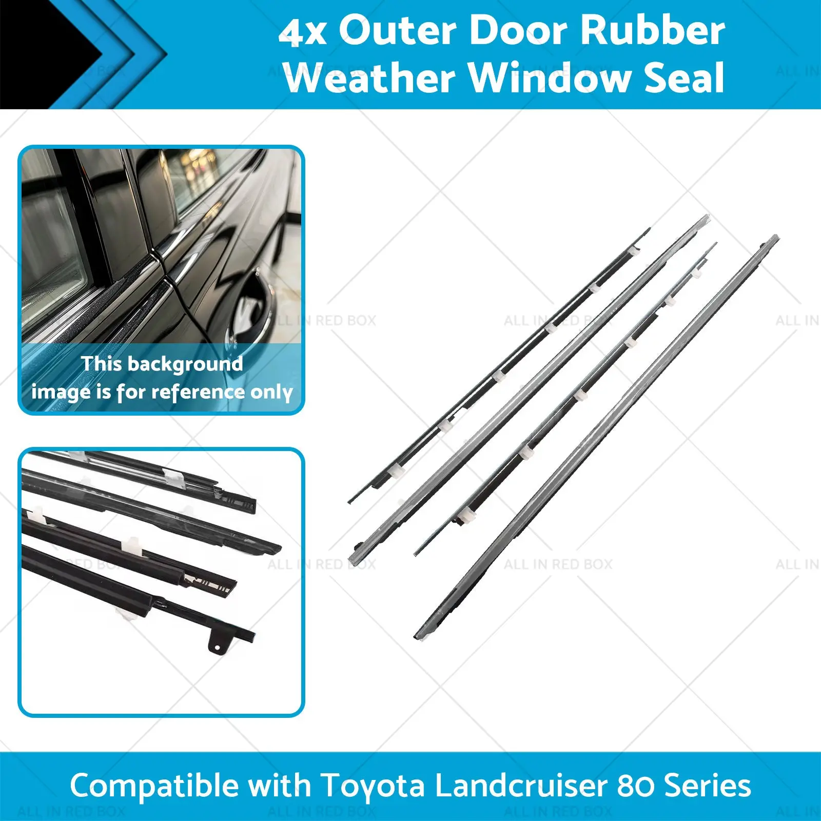 Outer Door Rubber Weather Window Seal Suitable For Toyota Landcruiser 80 Series - Image 2