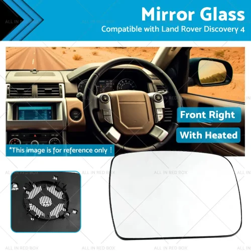 Right Side Mirror Glass Suitable for Land Rover Discovery 4 2009 -2013 w Heated