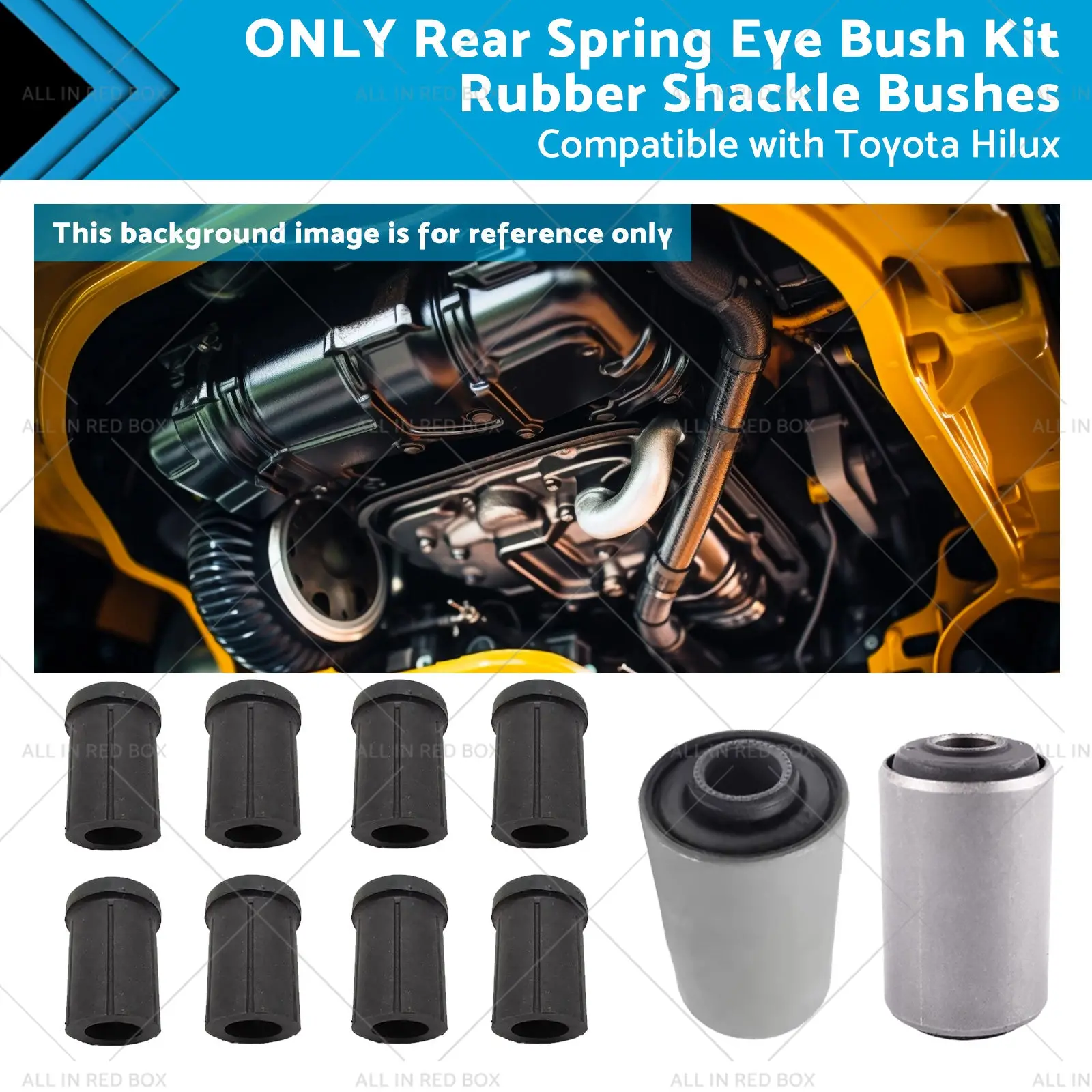 Buy Rear Spring Eye Bush Kit rubber shackle bushes for 91-04 Toyota Hilux by Kaka Auto Parts Products On Sale Australia
