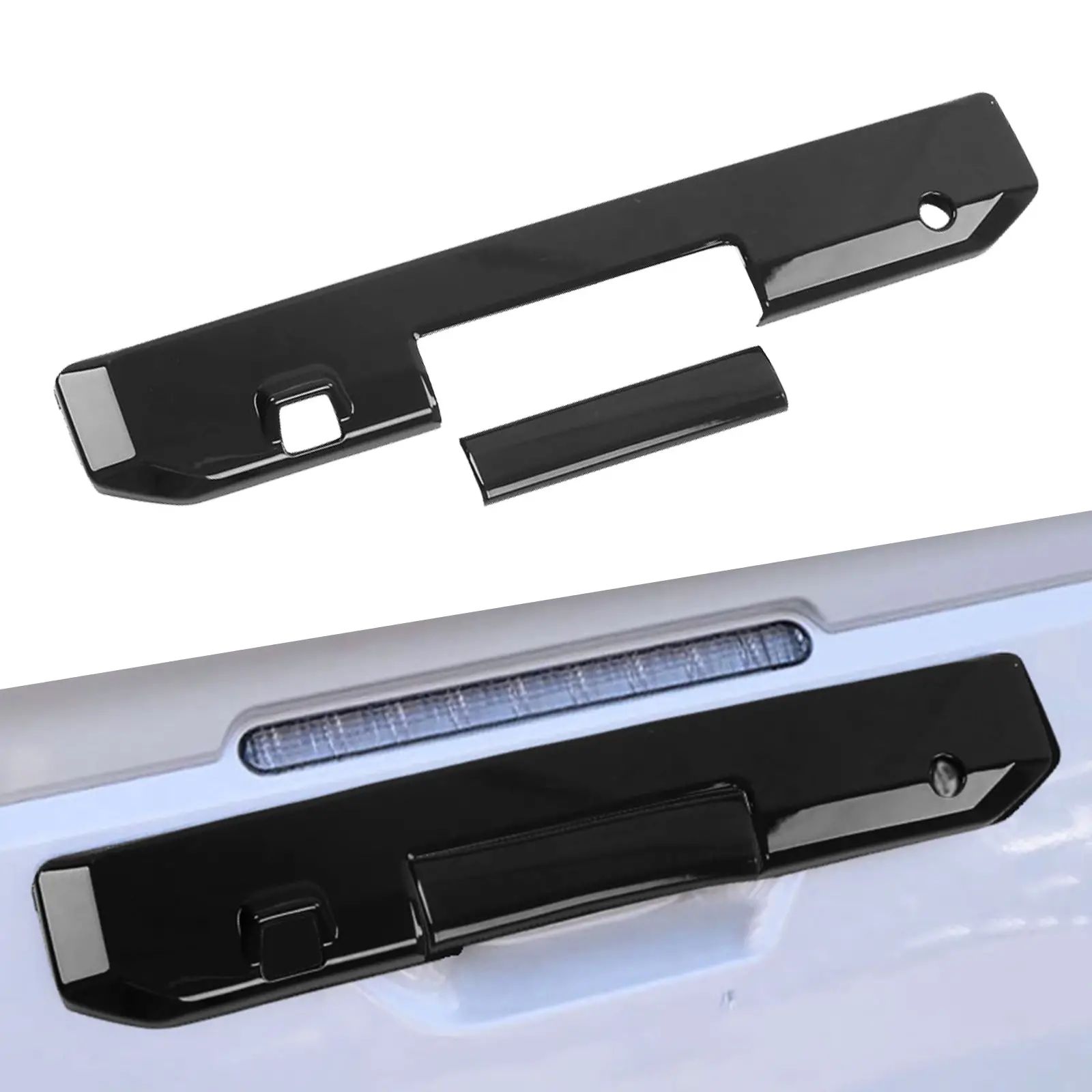 Glossy Black Rear Tail Gate Tailgate Handle Cover Suitable For Triton L200 23-25 - Image 3