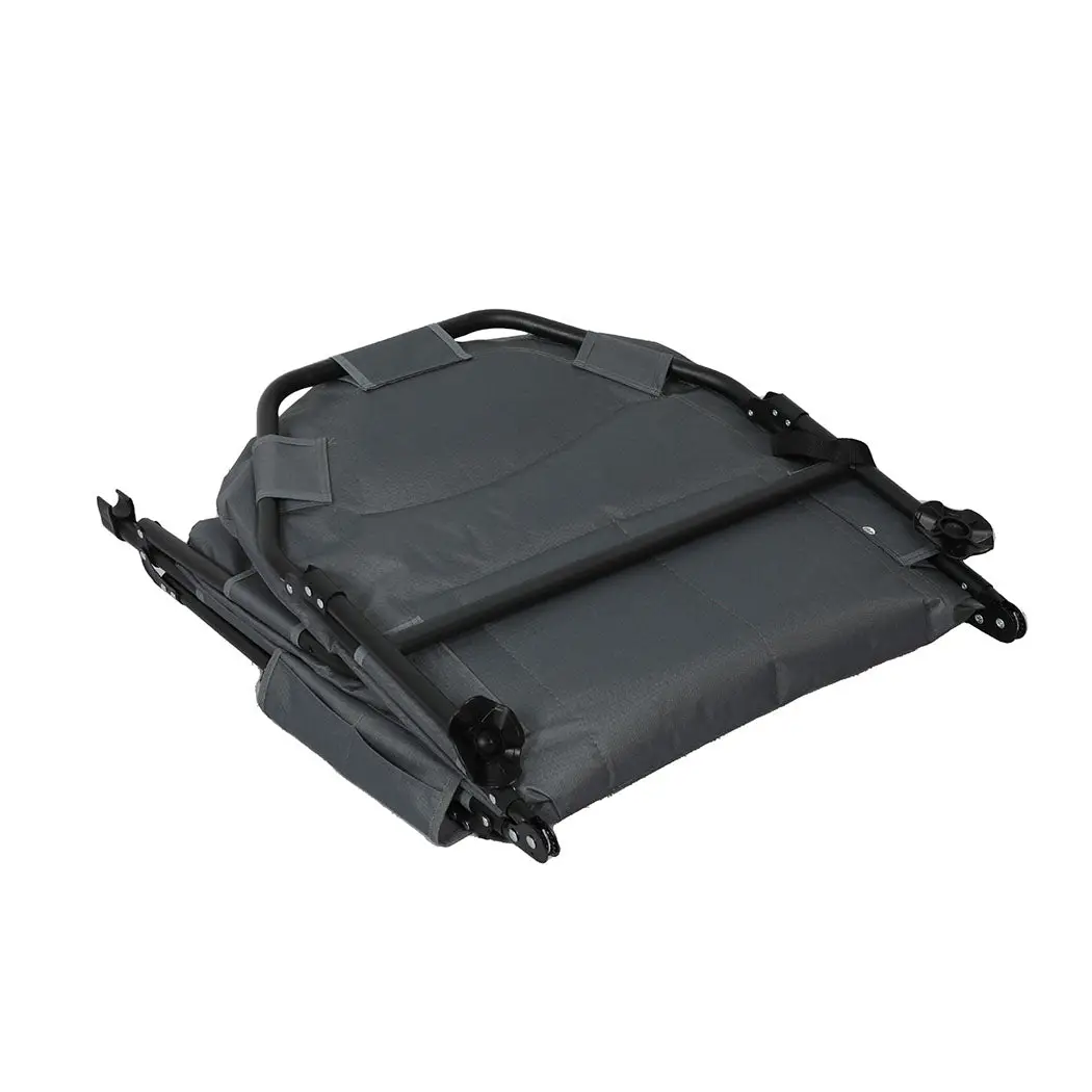 Levede Folding Camping Bed Camp Cots Black - Image 5