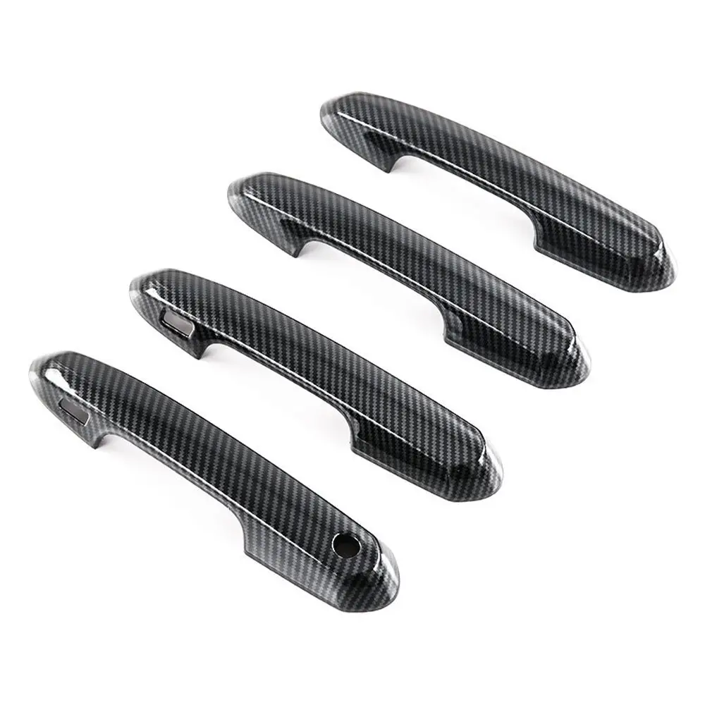 Carbon Fiber Look Door Handle Bowl Strip Covers Suitable for Toyota Kluger 2021–2025 - Image 2