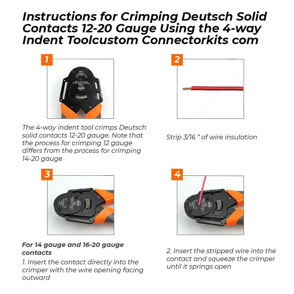 1000PCS Deutsch DT Connector Plug Kit With Genuine Deutsch Crimp Tool Auto Marine - Image 2